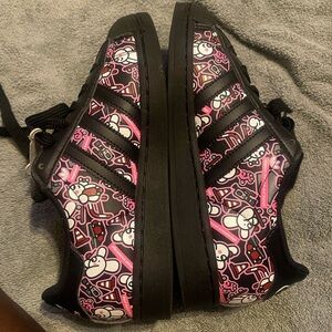 adidas Black and Pink Kids Sneakers